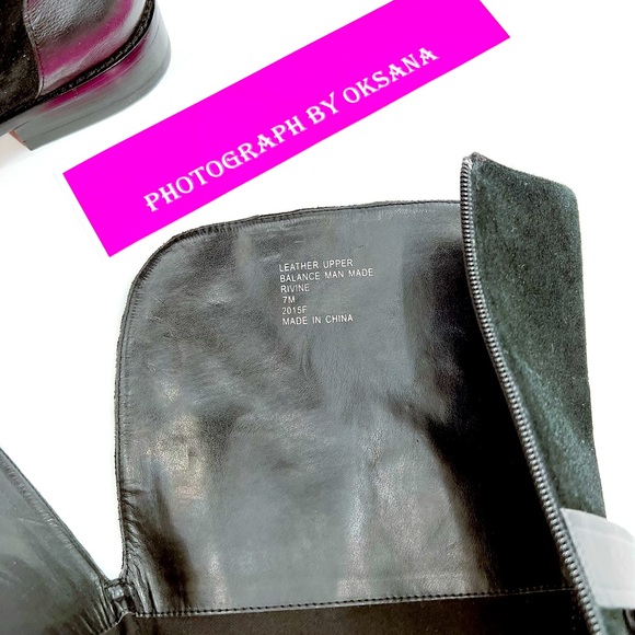 G.I.L.I Leather Tall Shaft Boots - Rivine , Black, Size 7 Black Leather/Suede - Picture 12 of 16